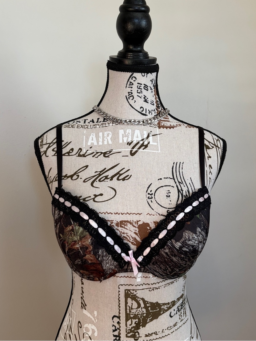 Y2K trashy camo push up bra